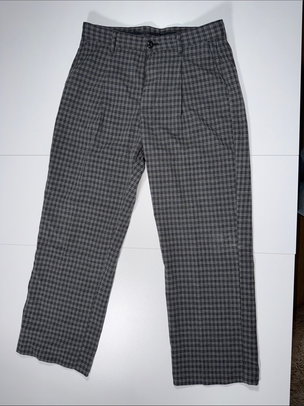 GAP Men's Gray Plaid Dress Pants